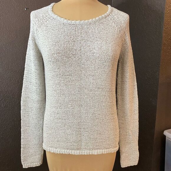 Bb Dakota grey open knit scoop‎ crew neck sweater - Picture 1 of 5